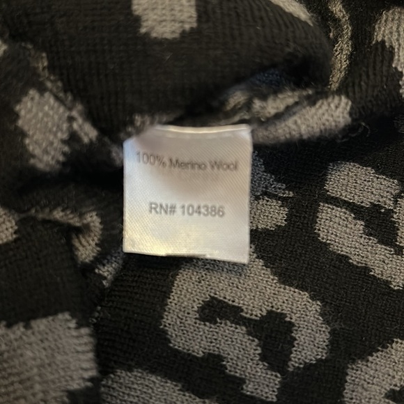 Garnet Hill Wool Leopard Print Sweater Dress - Picture 6 of 6